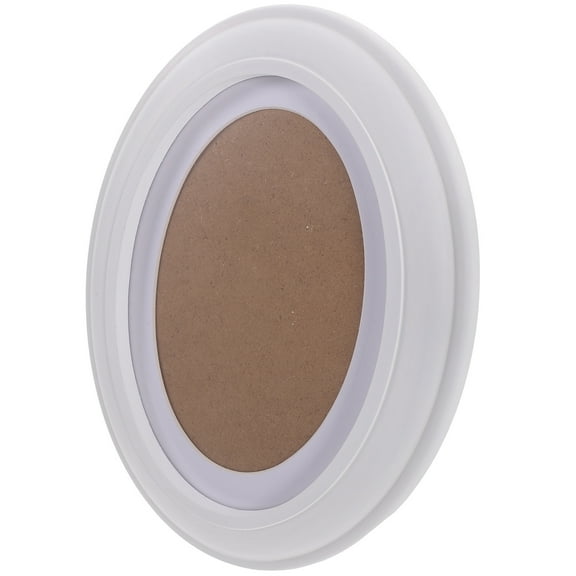 SILENRADAWN 1Pcs Wood Oval Picture Frame White Timber For Wall Hanging And Tabletop Display