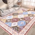 thumbnail image 3 of FULIE Rug for Living Room Washable Non-slip Area Rug,6'x9'Rug,Brown/Blue, 3 of 7