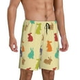 thumbnail image 2 of Sikiie Colorful Rabbit Mens Pajama Shorts, Lightweight Lounge Pant with Pockets Soft Sleep Pj Shorts for MenSmall, 2 of 6