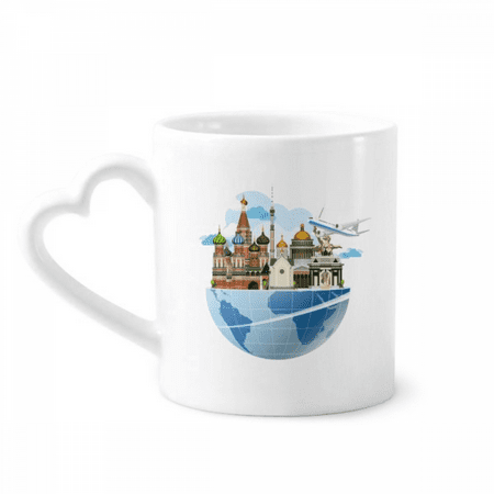 

Russia Cathedral of St Basil Plane Mug Coffee Cerac Drinkware Glass Heart Cup