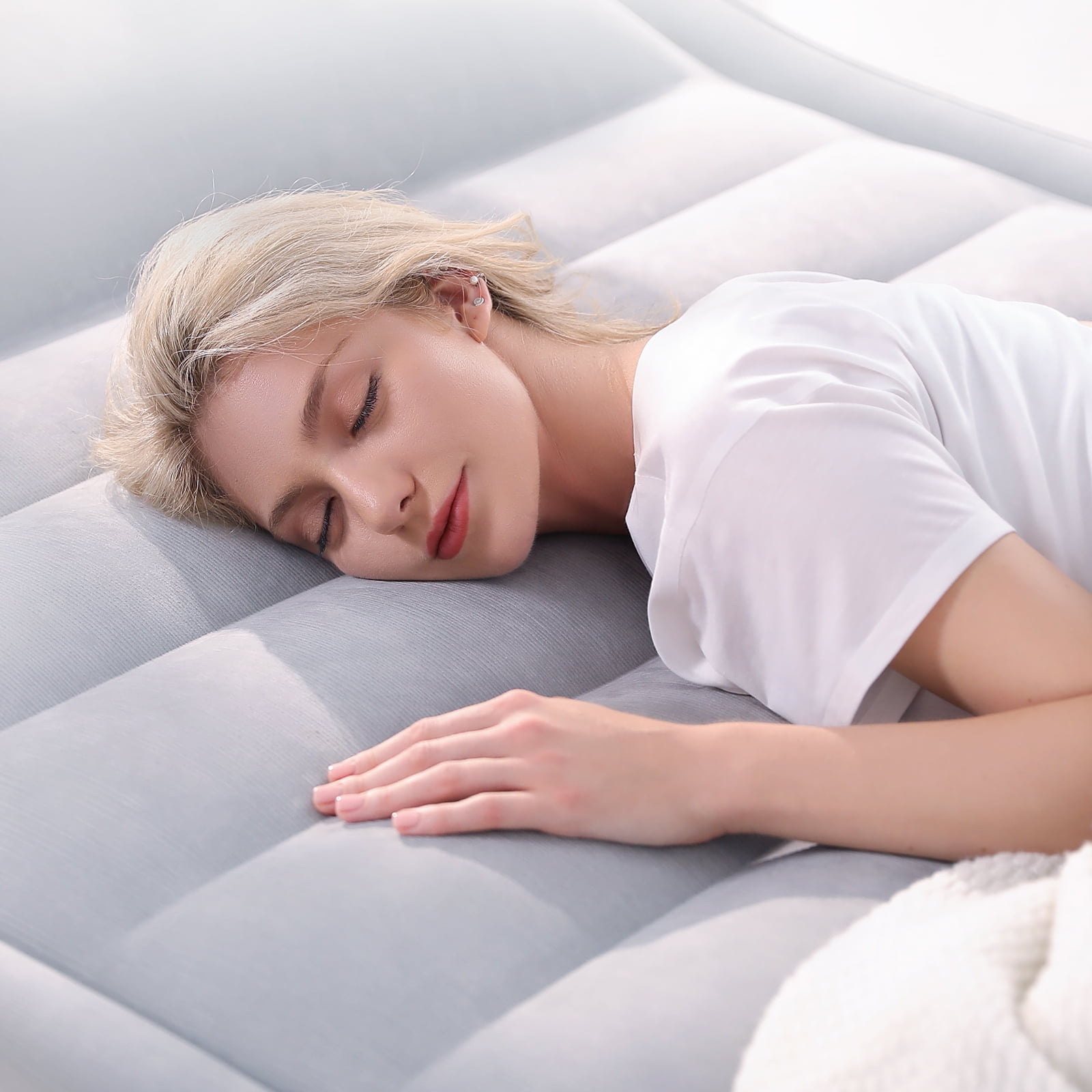 Sable Queen Size Air Bed with Pillow, Raised Inflatable Mattress