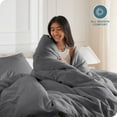 thumbnail image 4 of Bare Home Luxury Duvet Cover and Sham Set - Premium 1800 Collection - Ultra-Soft - Queen, Gray, 3-Pieces, 4 of 8
