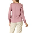 thumbnail image 3 of INSPIRE CHIC Women's Tie Neck Long Sleeve Elegant Button Cuff Office Shirt XS Dusty Pink, 3 of 8