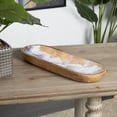 thumbnail image 2 of DecMode 16" x 6" Brown Mango Wood Handmade Ocean Inspired Tray with Colorful Enameled Interior, 1-Piece, 2 of 7