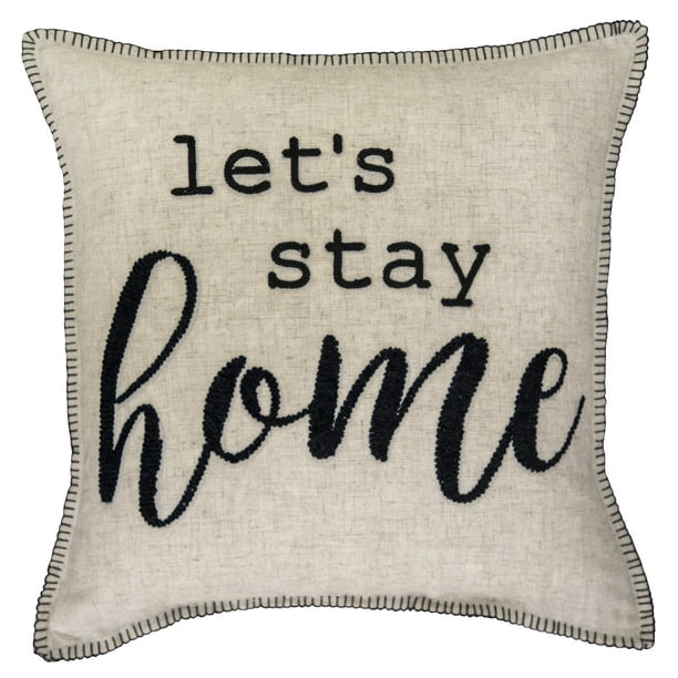 Better Homes & Gardens Decorative Throw Pillow, Let's Stay Home