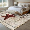 thumbnail image 4 of Area Rug for Living Room, Texas Star Vintage Non-Slip Indoor Ex Large Carpet for Bedroom/Dining Room, Red Retro Berry Beige Wooden Washable Low-Profile Rectangle Floor Runner Rugs - 8 x 10 Ft, 4 of 8