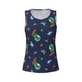 thumbnail image 6 of Sigee Dinosaur Astronaut for Women's Workout Tank Top,Running Tank Tops,Sleeveless Gym ClothesSmall, 6 of 8
