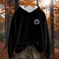 thumbnail image 2 of SwiftWear Festive Fall Hoodie for Women Jesus Themed Thanksgiving Sweatshirt Soft Oversize Loose Fit Long Sleeve Pullover with Holiday Graphics, Cozy Seasonal Wear Black, 2 of 3