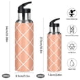 thumbnail image 2 of Water Bottles 20oz Straw Lid Wide Mouth Stainless Steel for School Sport Travel Orange Block, 2 of 9