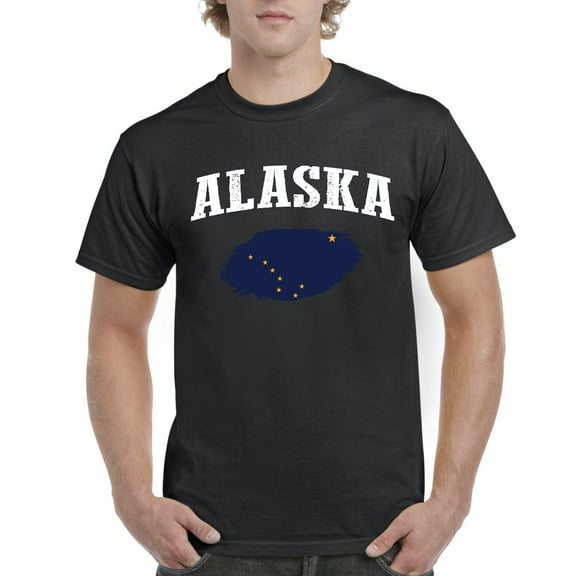 NIB - Men's T-Shirt Short Sleeve, up to Men Size 5XL - Alaska Flag