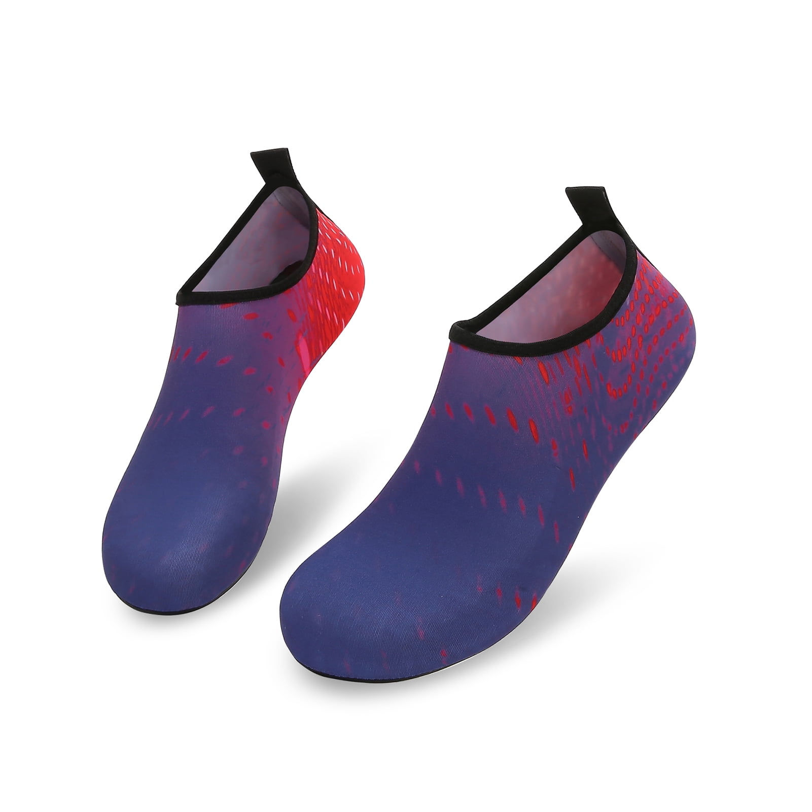 Men and Women a Slip On Barefoot Quick-Dry Beach Aqua Yoga Water Shoes (Meteor/Purple Red, 5.5-6.5 Women/5-5.5 Men)