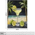 thumbnail image 2 of Blanket A Margarita Drink on The Beach with Palm Trees Soft Throw Blanket Independence Memorial Day Throw Blankets Flannel Blanket for Couch Sofa Bed for Adults Kids Boys Teens Gift for Adults 40"x50", 2 of 6
