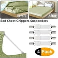 thumbnail image 5 of Tendeur de Drap-Housse Élastique, Sangle de Retenue Réglable pour Drap de Lit, Canapé, Housse de Repassage (Blanc, Lot de 4), 5 of 5