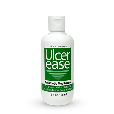 2 Pack Ulcer Ease Anesthetic Mouth Rinse 6 Oz