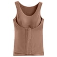 thumbnail image 4 of Soyumi Women's Underbust Shapewear Tank Tops Tummy Control Compression Camisole Seamless Slimming Tank Cami, Khaki, 4 of 4