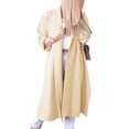 thumbnail image 3 of SAYOO, gabardina abierta por delante para mujer, cárdigan largo de manga 3/4 informal holgado de Color sólido para ropa de calle de otoño SAYOO  moda, 3 of 5