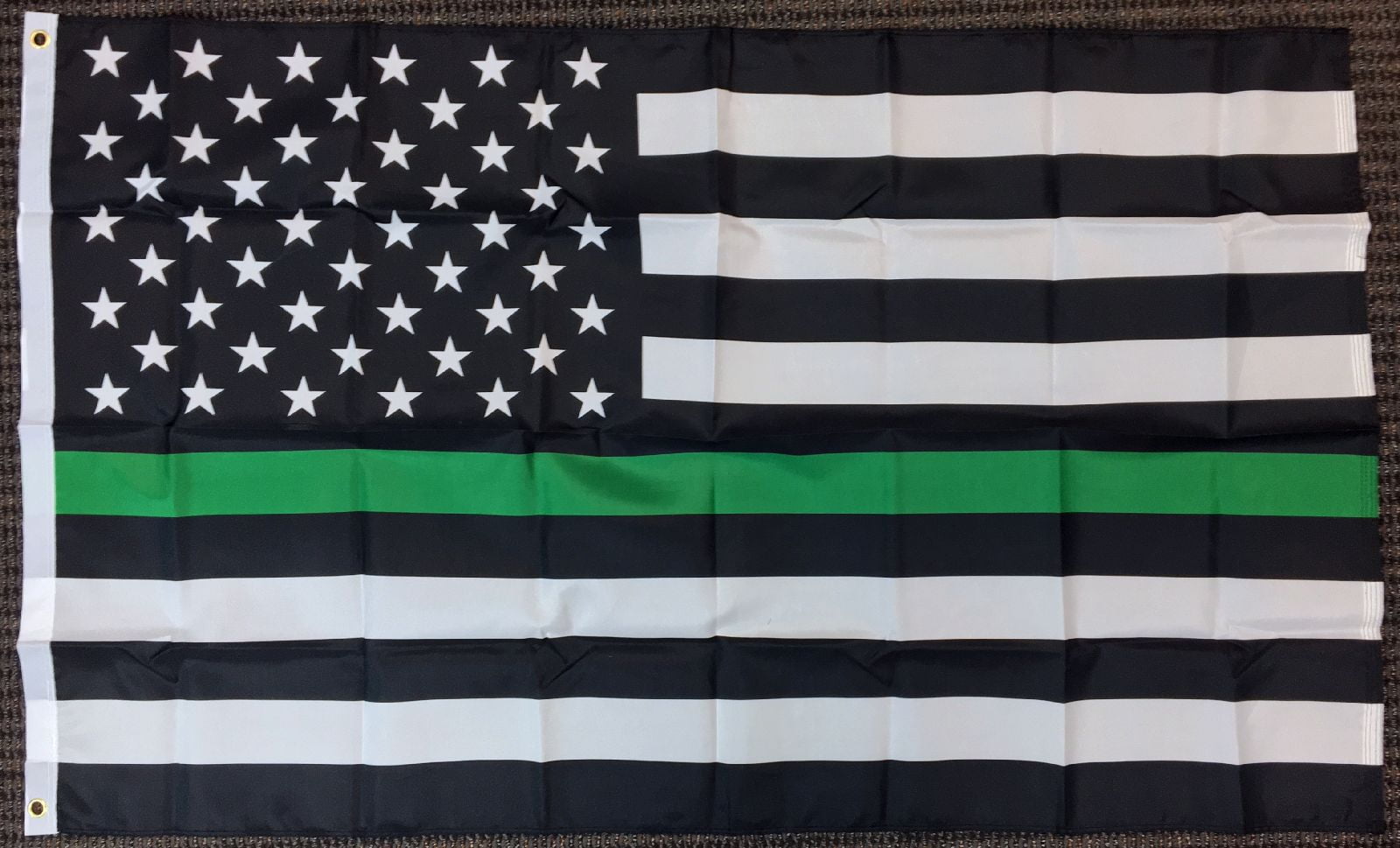 3x5 USA Thin Green Line Border Patrol 3'x5' 210D Nylon Embroidered Flag RUF 