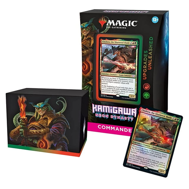 Magic: The Gathering Kamigawa : Neon Dynasty Commander Deck – Upgrades Unleashed (Rouge-Vert)