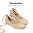 thumbnail image 2 of Bailarinas con Correa al Tobillo y Brillo Dorado para Niñas DREAM PAIRS, 2 of 5