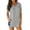 Gray, variant on Women's Cotton V Neck T-Shirt Short Sleeve Solid Color Tee Casual Fit Tee Breathable Summer Fashion Tops with Curved Hem and Relaxed Fit Wine XXL