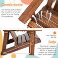 thumbnail image 6 of Kids Adirondack Chair 2-Seat - Children's Outdoor Chair with High Backrest, Arm Rest, 300 Lbs Capacity, Wood Double Loveseat, Porch Chair for Yard, Poolside (1,White, 6 of 16