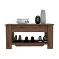 thumbnail image 5 of Storage Table with Lift Top, Shoe Rack - Dark Brown - Living Room, Bedroom, Entryway, 5 of 8