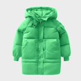thumbnail image 2 of KPOPLK Baby Toddler Winter Fleece Coat Boys Girls Cute Bear Ear Hooded Jackets with Pockets(4-5 Years,Green), 2 of 3