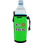 Day Drinkin' Water Bottle Coolie (Neon Green)