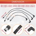 thumbnail image 3 of Cables de bobina de bujía de automóvil Unique Bargains de 7 mm para VW Beetle Golf Jetta No.06A905409F/06A905409L - Paquete de 4, 3 of 7