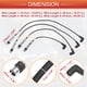 thumbnail image 3 of Cables de bobina de bujía de automóvil Unique Bargains de 7 mm para VW Beetle Golf Jetta No.06A905409F/06A905409L - Paquete de 4, 3 of 7