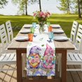 thumbnail image 4 of Table Runners 70 Inches Long Dress Scarves, Blue Purple Gnomes Farmhouse Coffee/Dining/Kitchen Table Decor, Holiday Table Runner, Spring Country Hydrangea Flower Leaf 13x70 Inch, 4 of 9