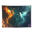 thumbnail image 5 of Shiartex Trippy Anime Tapestry Wall Hanging Psychedelic Colorful Burning Phoenix Tapestry for Bedroom Hippie Stars Aesthetic Tapestry Cool Room Decor Wall Poster Painting, 5 of 6