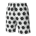 thumbnail image 6 of Uemuo Soccer Pattern Men's Swim Trunks Hawaiian Beach Bathing Suit Swimsuits Beach Quick-Dry Shorts with Pockets-XX-Large, 6 of 9