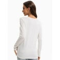 thumbnail image 2 of Women Long Sleeve Shirts Tops Fall Tunic Causal Fashion Round Neck Basic Tee, 2 of 6