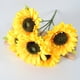 thumbnail image 3 of Ramo de girasoles artificiales, decoración de primavera de boda de flores silvestres falsas, flores para novia, decoración artística artesanal de jardín DIY, 3 of 6