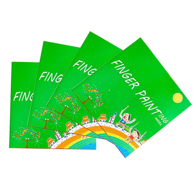 Libro de dibujo de dedo divertido para pintar con los dedos, libro de dibujo de 40 páginas, pinturas para dedos, regalos de Navidad, caja de pigmento no incluida Wmkox8yii shdjk5622