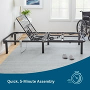 Lucid Basic Remote Controlled Steel Adjustable Bed Base, Twin XL