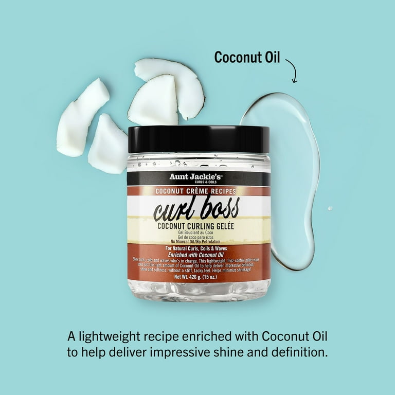 2 pack) Aunt Jackie's Curls & Coils Curl Boss Coconut Curling
