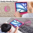 thumbnail image 4 of TECH CIRCLE Kids Case for iPad Air 13 inch M2 2024,iPad Pro 13" Case 2024,Lightweight Shockproof Rugged EVA Kids Friendly Handle Kickstand Child Proof Protective Kids Case with Pencil Holder,Rose, 4 of 6