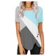 thumbnail image 2 of Fiudx Liquidación de Ofertas Flash Blusa de Manga Corta con Cuello Redondo y Estampado a La Moda para Mujer, 2 of 5