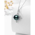 thumbnail image 3 of TANGPOET Black Pearl Celtic Heart Necklace for Women 925 Sterling Silver Tahitian Black Pearl Celtic Heart Jewelry Wedding Anniversary everyday Birthday Gifts for Women Wife Her Mom Mother, 3 of 5
