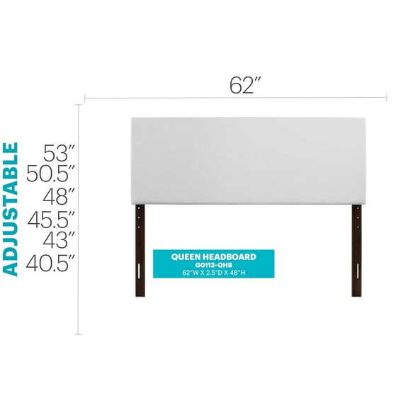 Glory Furniture Nova King Headboard in White Color