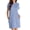 Light Blue, variant on Women's Round Neck Short Sleeve Mini Tee Dress with Pocket Casual Lightweight Silhouette 95% Polyester 5% Elastane