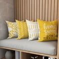 thumbnail image 5 of Pillow Covers 16x16, Sofa Throw Pillow Covers, Decorative Outdoor Linen Pillow Covers Set of 4 for Couch Sofa Bed and Car 16x16 Inch 40x40 cm (Yellow, 16x16,Set of 4), 5 of 6