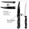 thumbnail image 5 of 6PCS Serated Steak Knives in Block,Stainless Steel Dinner Knives for Kitchen Cutlery Set Meat Cutting Knife, Dishwasher Safe, 5 of 9