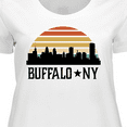thumbnail image 4 of Inktastic Buffalo New York Skyline Retro Women's Plus Size T-Shirt, 4 of 5