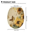 thumbnail image 6 of SEANATIVE Sunflower Butterfly Toilet Covers Reusable Toilet Lid Covers for Bathroom Easy to Install Toilet Lid Cover Set Seat Covers Fits Most Lids for Accessories Decor, 6 of 6