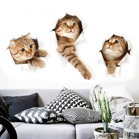 3d Cat Wall Sticker Animal Home Pet Shop Wall Decoration Picture