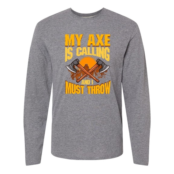 Inktastic Axe Throwing Funny Gift Long Sleeve T-Shirt