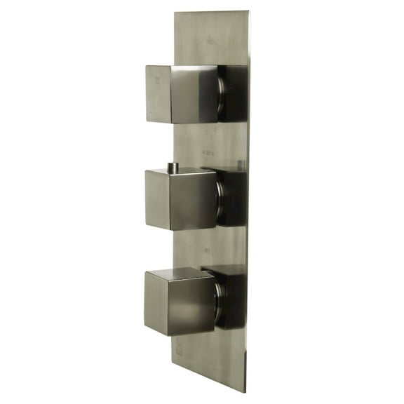 ALFI brand AB2901-BN Brushed Nickel Concealed 4-Way Thermostatic Valve Shower Mixer /w Square Knobs